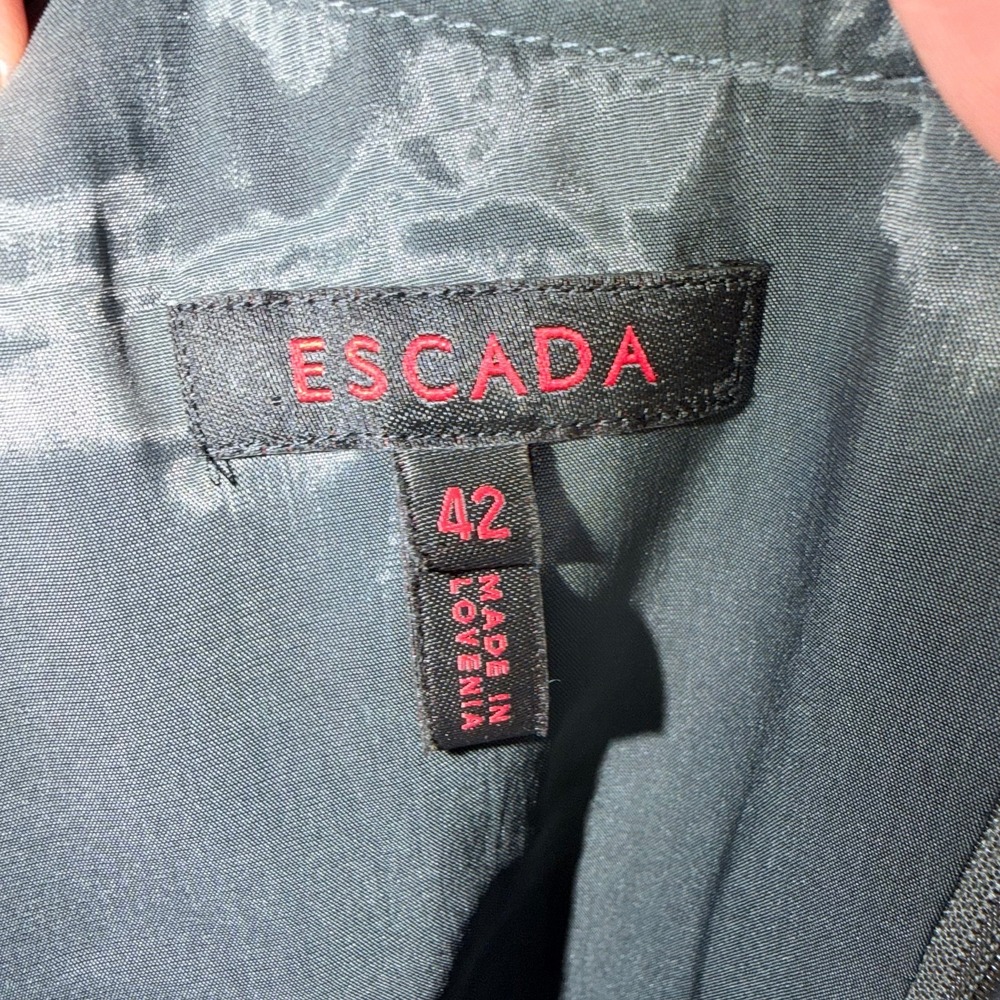 Escada Womens Sheath Dress Size 12 Gray Wool Cashmere Career Business‎ Work - Picture 2 of 6